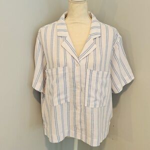 Striped Blue and White Women’s Shirt